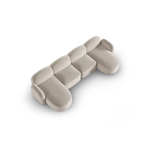 Blair 6-Sitzer Panorama-Sofa mit Bezug aus Samt (CasSan) in Ecru, 354x167 cm – Bild 4