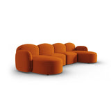 Blair 6-Sitzer Panorama-Sofa mit Bezug aus Samt (CasTerr) in Terrakotta, 354x167 cm – Bild 2