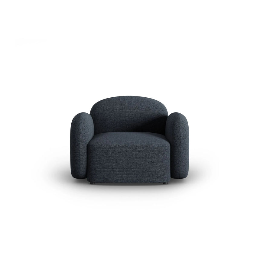 Blair Sessel mit Bezug aus Chenille (Leg13) in Blue Melange, 119x95 cm – Bild 1