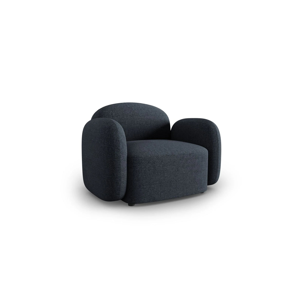 Blair Sessel mit Bezug aus Chenille (Leg13) in Blue Melange, 119x95 cm – Bild 4