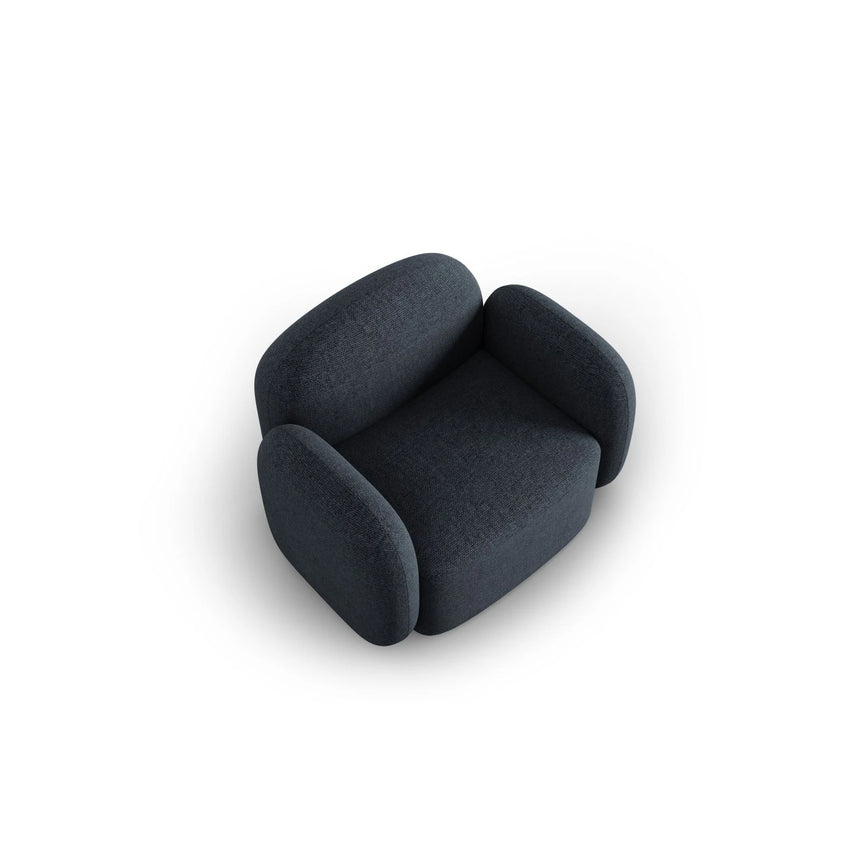 Blair Sessel mit Bezug aus Chenille (Leg13) in Blue Melange, 119x95 cm – Bild 6