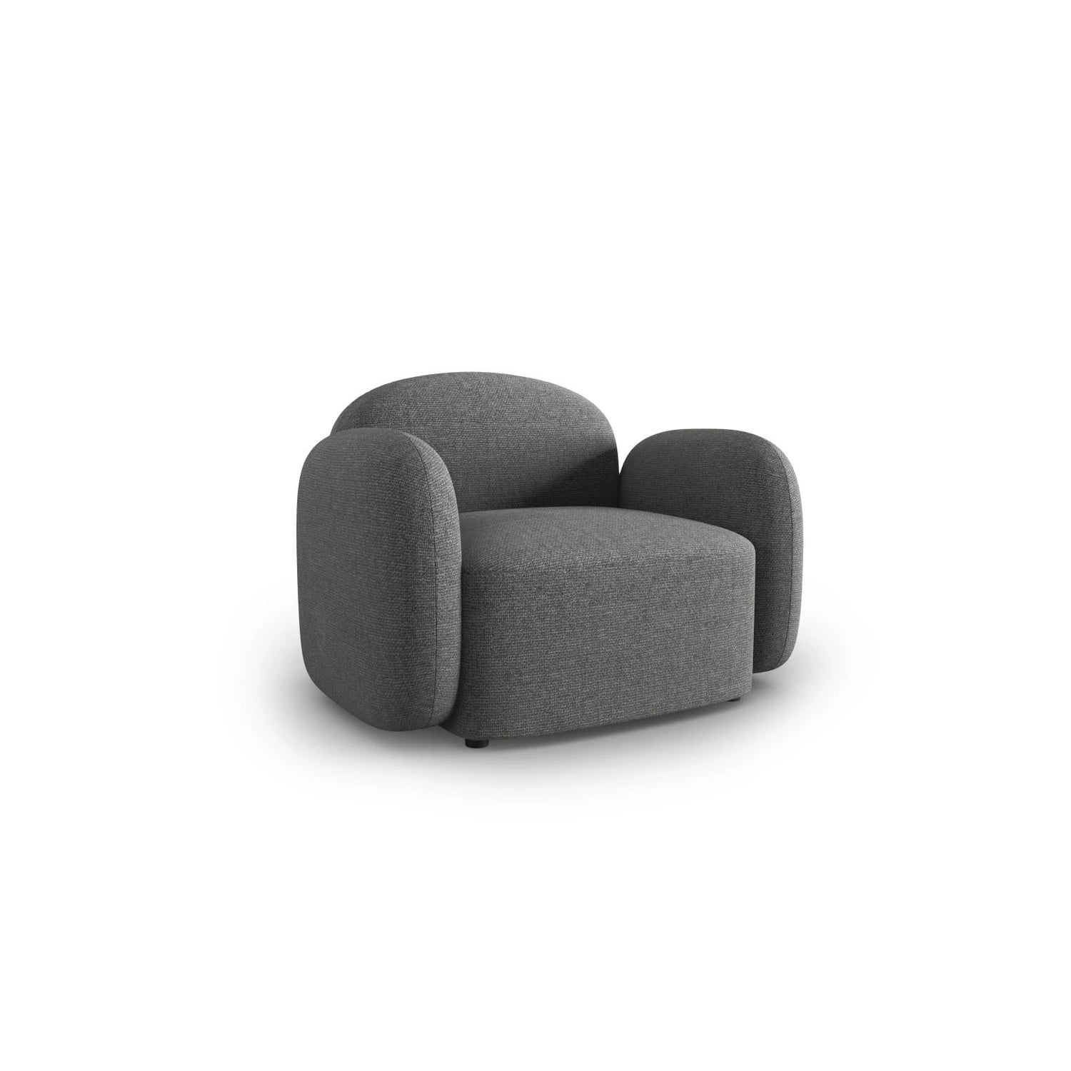 Blair Sessel mit Bezug aus Chenille (Leg18) in Dark Grey Melange, 119x95 cm – Bild 4