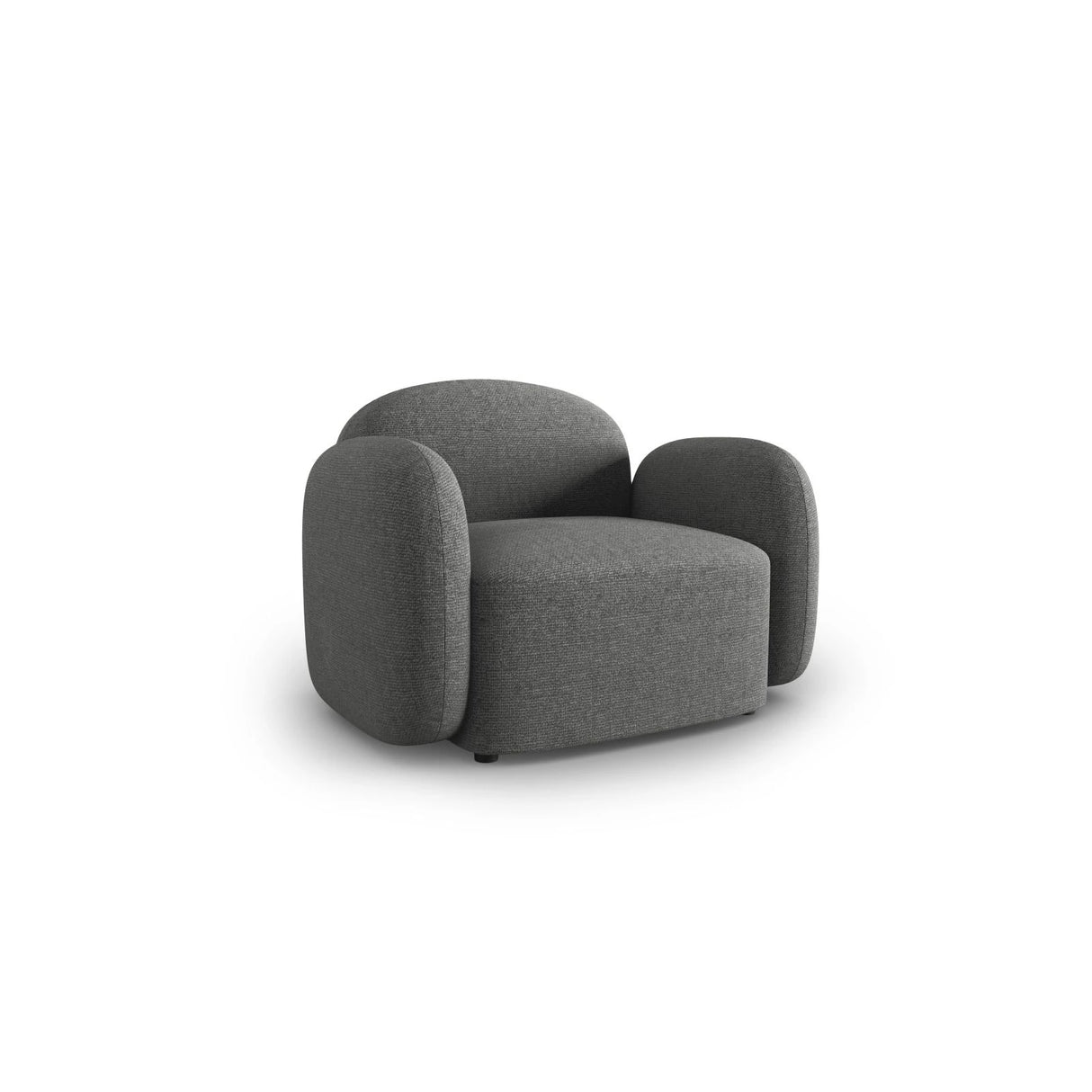 Blair Sessel mit Bezug aus Chenille (Leg18) in Dark Grey Melange, 119x95 cm – Bild 4