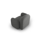 Blair Sessel mit Bezug aus Chenille (Leg18) in Dark Grey Melange, 119x95 cm – Bild 5