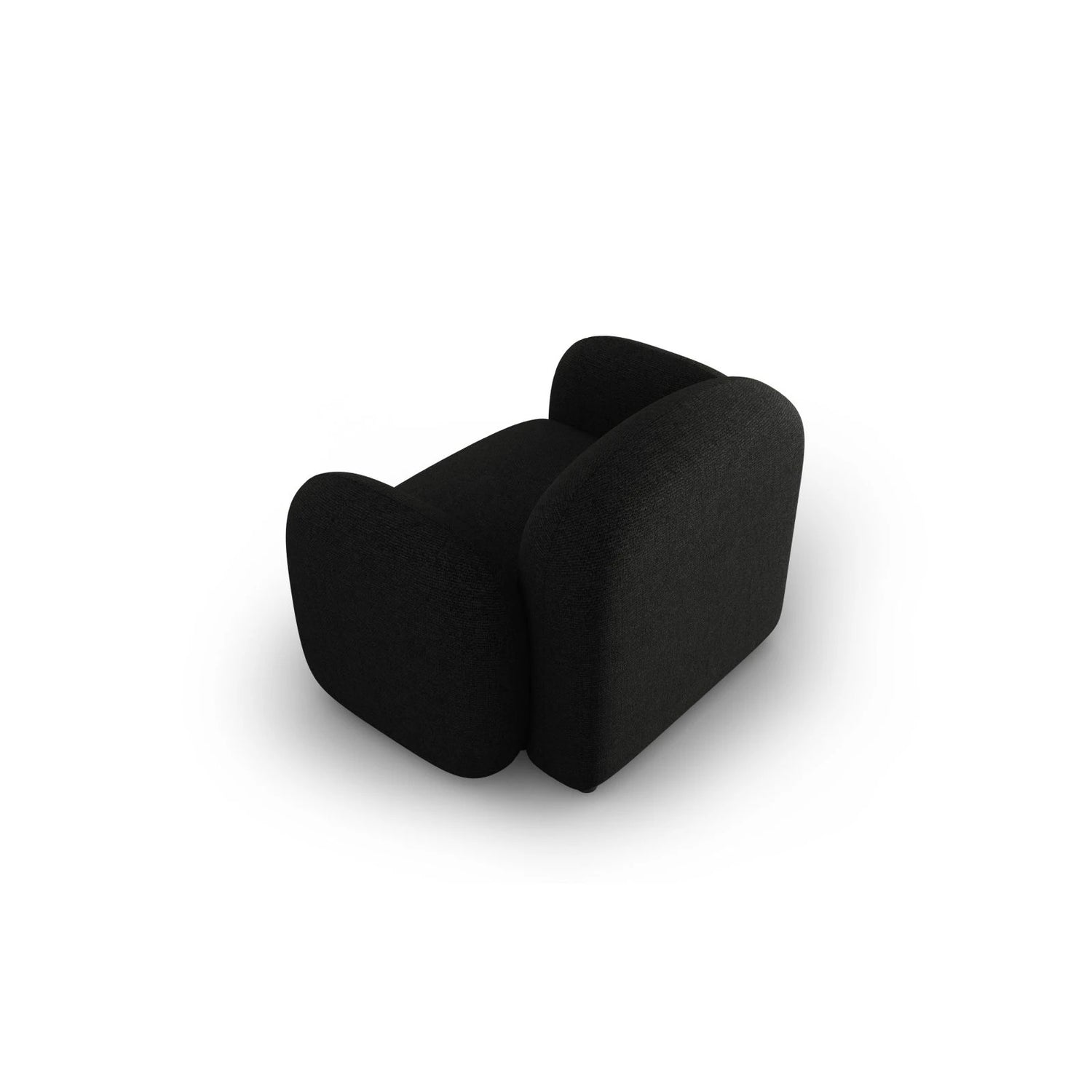 Blair Sessel mit Bezug aus Chenille (Leg19) in Black Melange, 119x95 cm – Bild 5