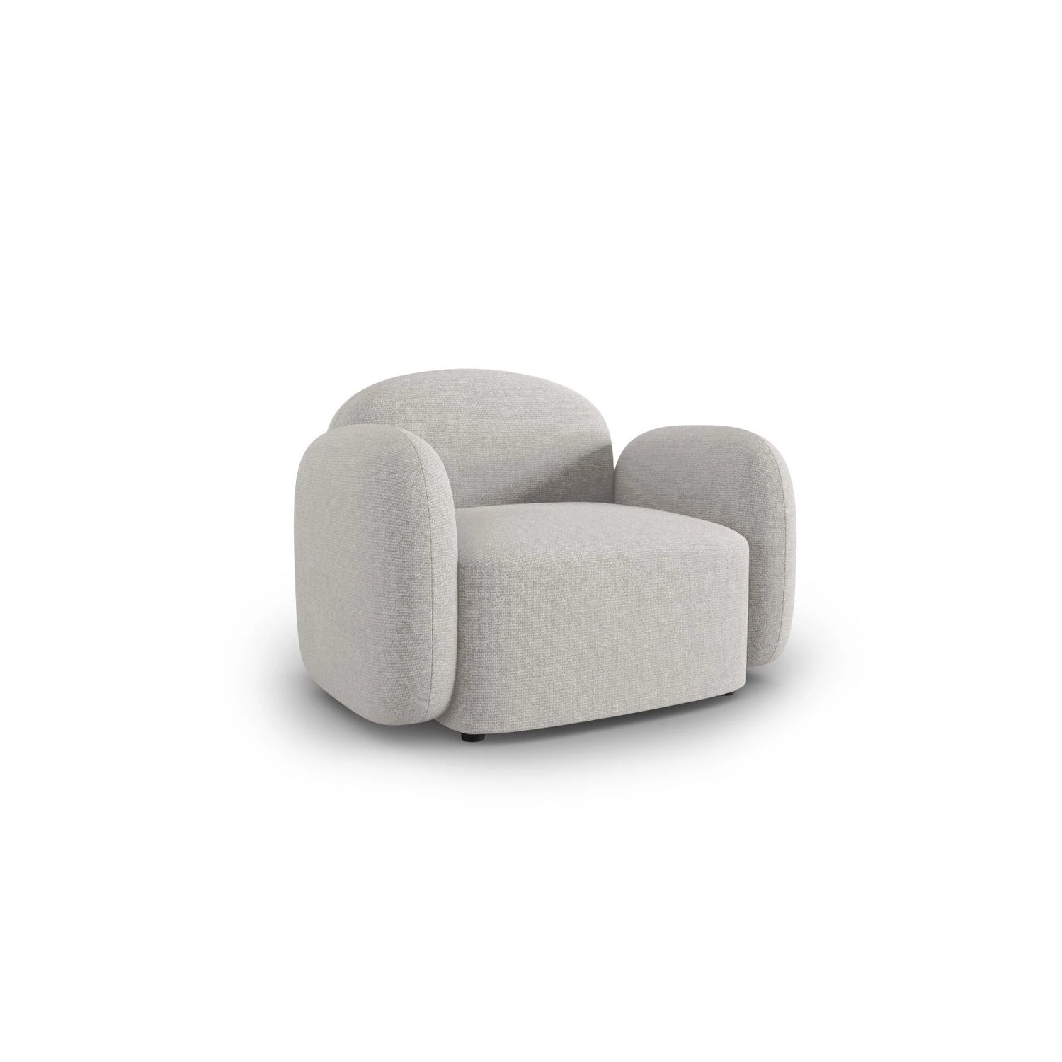 Blair Sessel mit Bezug aus Chenille (Leg20) in Silver Melange, 119x95 cm – Bild 4