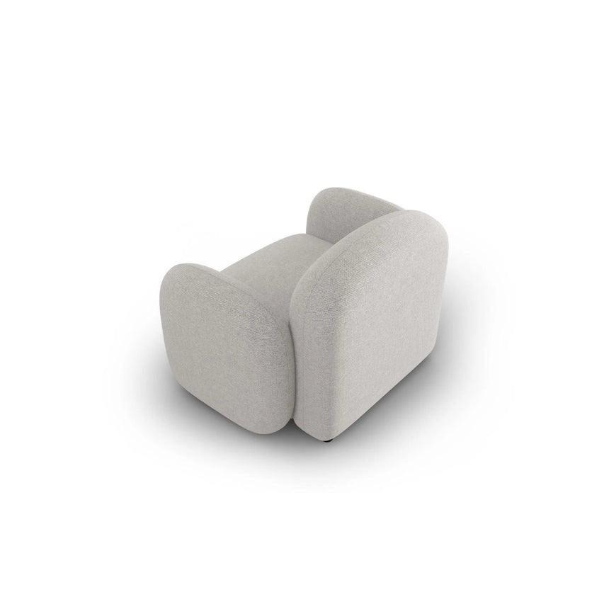Blair Sessel mit Bezug aus Chenille (Leg20) in Silver Melange, 119x95 cm – Bild 5