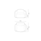 Blair Sessel mit Bezug aus Chenille (Leg6) in Terracotta Melange, 119x95 cm – Bild 3