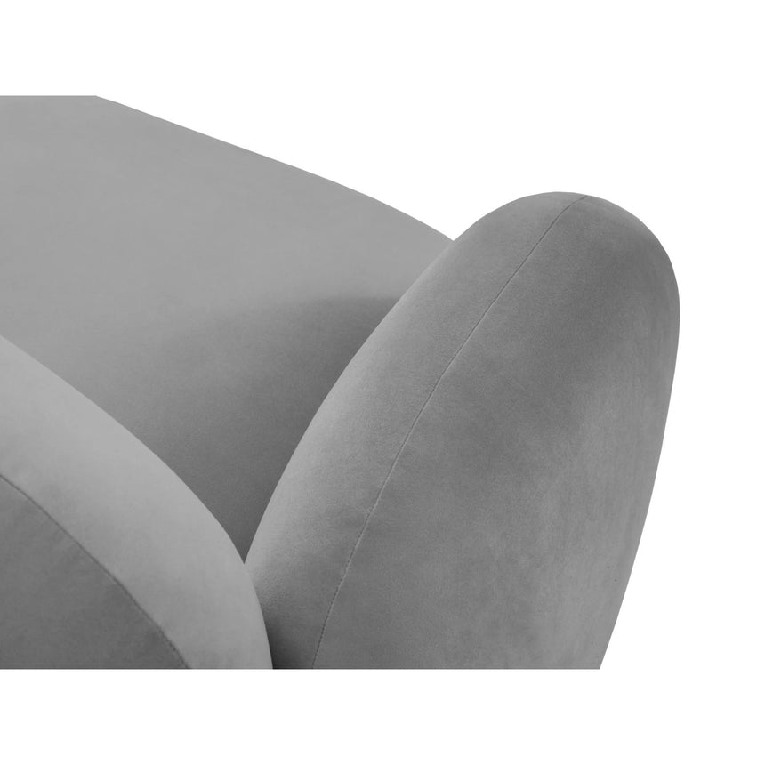Blair Sessel mit Bezug aus Samt (CasAsh) in Hellgrau, 119x95 cm – Bild 5