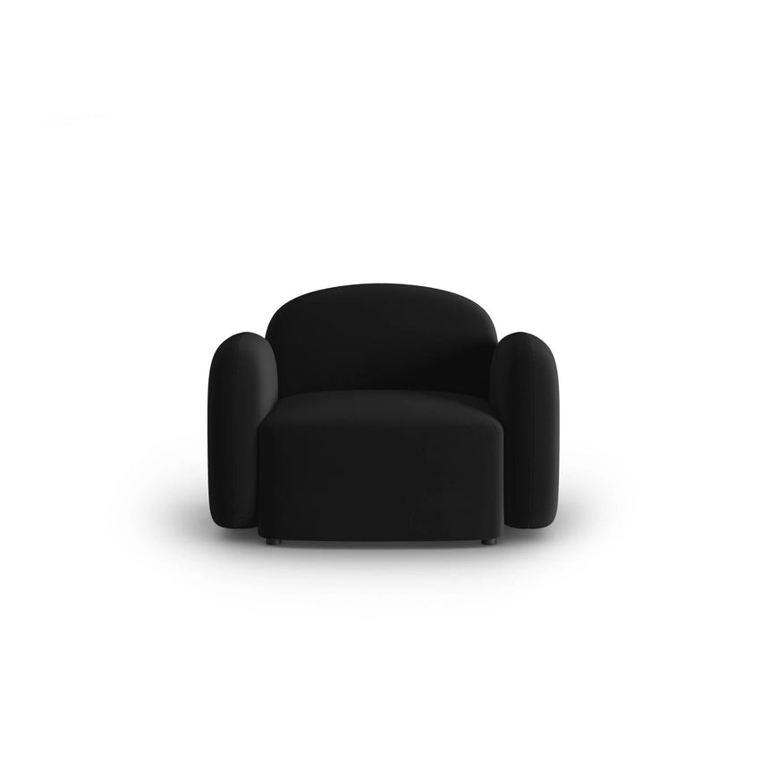 Blair Sessel mit Bezug aus Samt (CasBla) in Schwarz, 119x95 cm – Bild 1