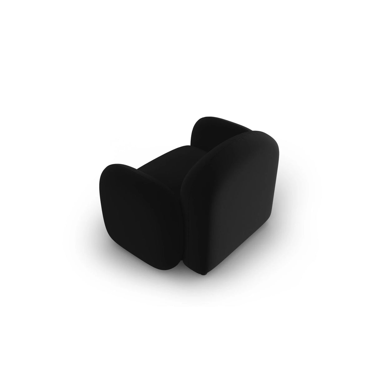 Blair Sessel mit Bezug aus Samt (CasBla) in Schwarz, 119x95 cm – Bild 3