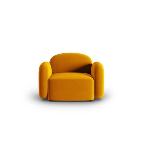 Blair Sessel mit Bezug aus Samt (CasMos) in Gelb, 119x95 cm – Bild 1