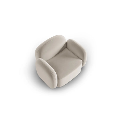 Blair Sessel mit Bezug aus Samt (CasSan) in Ecru, 119x95 cm – Bild 4