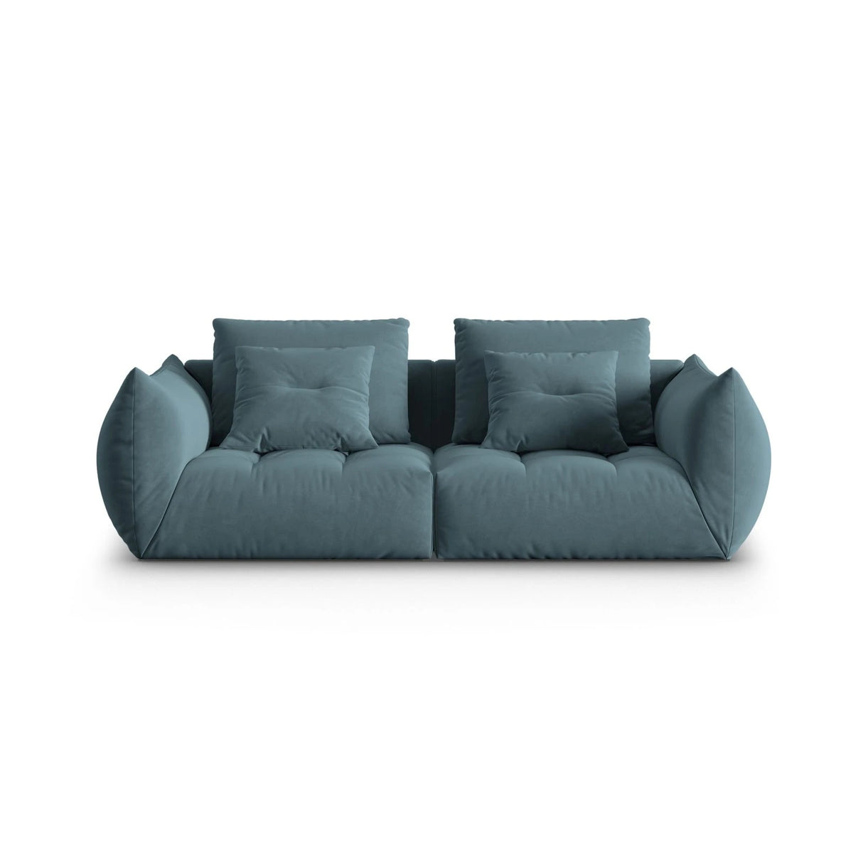 Bloom modulares 3-Sitzer Sofa mit Bezug aus Samt (Casino Dark Blue) in Pastel Blue, 232x106 cm – Bild 1