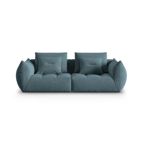Bloom modulares 3-Sitzer Sofa mit Bezug aus Samt (Casino Dark Blue) in Pastel Blue, 232x106 cm – Bild 1