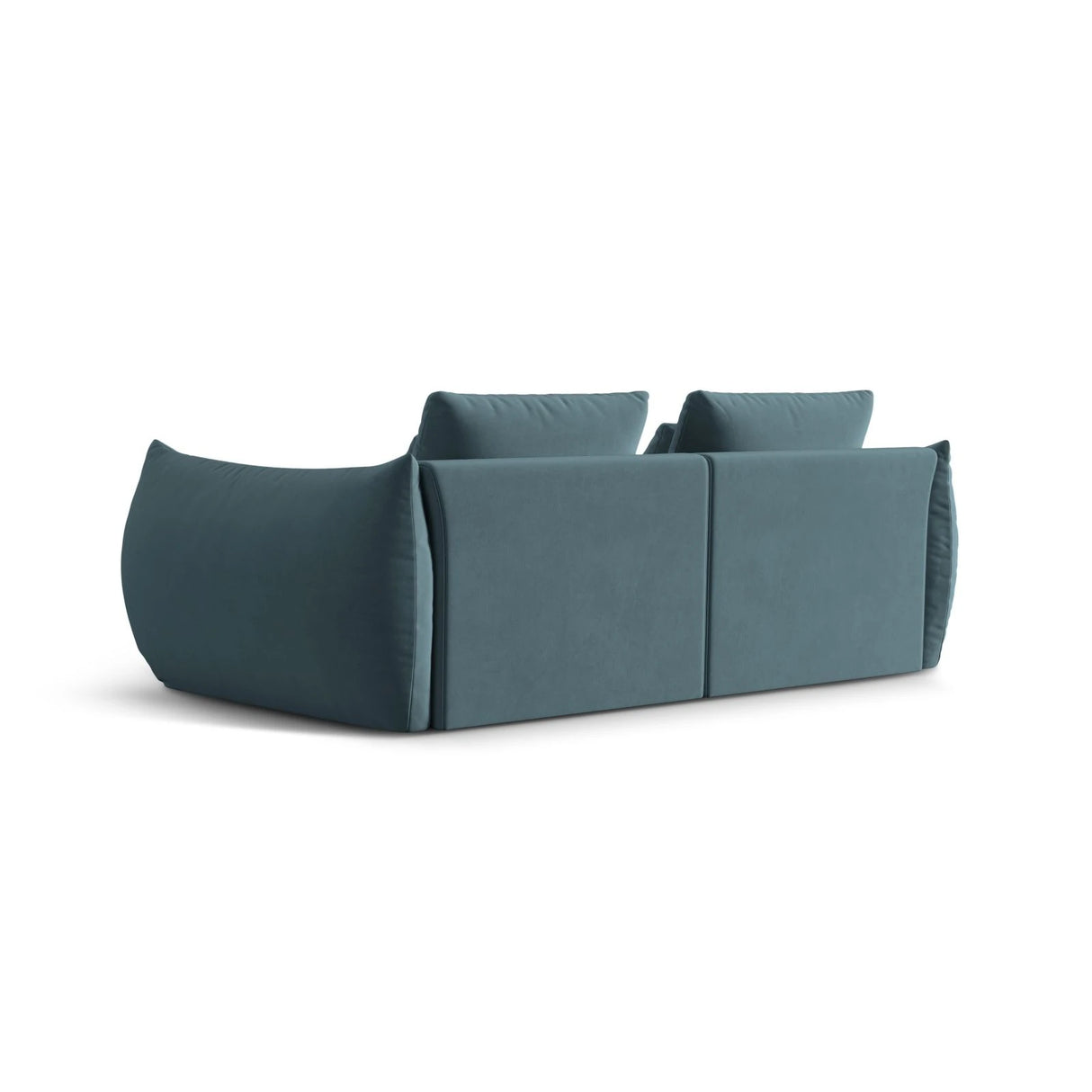 Bloom modulares 3-Sitzer Sofa mit Bezug aus Samt (Casino Dark Blue) in Pastel Blue, 232x106 cm – Bild 4