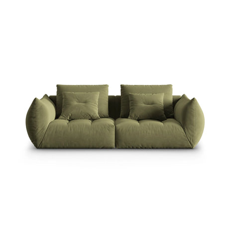 Bloom modulares 3-Sitzer Sofa mit Bezug aus Samt (Casino Forest) in Hellgrün, 232x106 cm – Bild 1