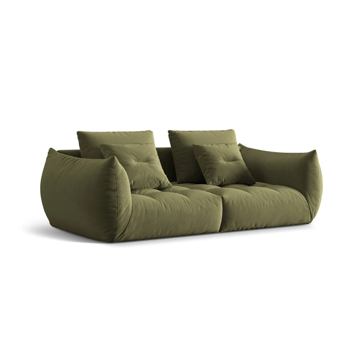 Bloom modulares 3-Sitzer Sofa mit Bezug aus Samt (Casino Forest) in Hellgrün, 232x106 cm – Bild 3