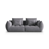 Bloom modulares 3-Sitzer Sofa mit Bezug aus Samt (Casino Graphite) in Dunkelgrau, 232x106 cm – Bild 1