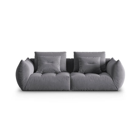 Bloom modulares 3-Sitzer Sofa mit Bezug aus Samt (Casino Graphite) in Dunkelgrau, 232x106 cm – Bild 1