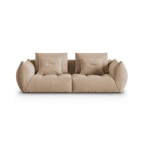 Bloom modulares 3-Sitzer Sofa mit Bezug aus Samt (Casino Lion) in Sand, 232x106 cm – Bild 1