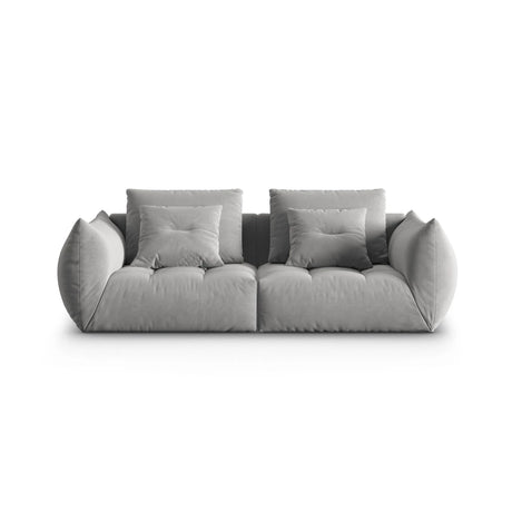 Bloom modulares 3-Sitzer Sofa mit Bezug aus Samt (Casino Stone) in Grau, 232x106 cm – Bild 1