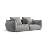 Bloom modulares 3-Sitzer Sofa mit Bezug aus Samt (Casino Stone) in Grau, 232x106 cm – Bild 3