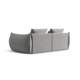 Bloom modulares 3-Sitzer Sofa mit Bezug aus Samt (Casino Stone) in Grau, 232x106 cm – Bild 4
