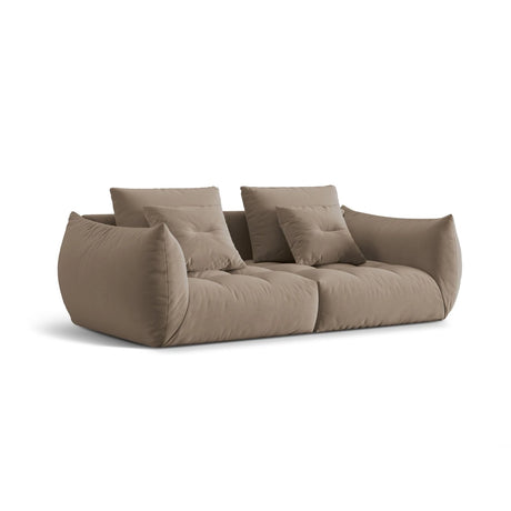 Bloom modulares 3-Sitzer Sofa mit Bezug aus Samt (Casino Taupe) in Hellbraun, 232x106 cm – Bild 3