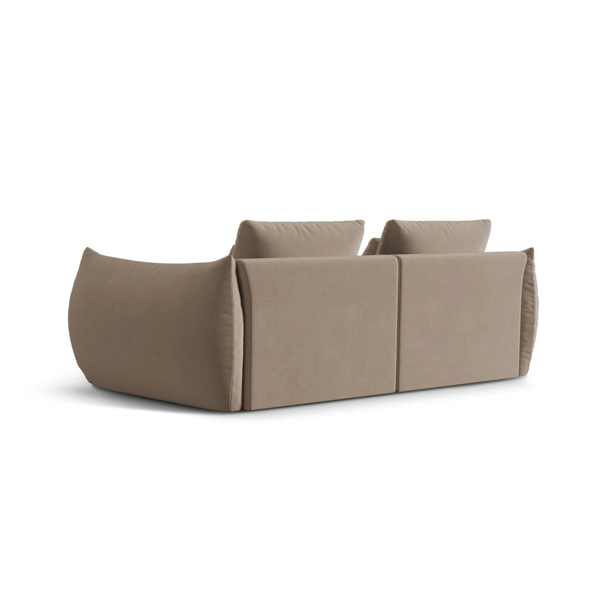 Bloom modulares 3-Sitzer Sofa mit Bezug aus Samt (Casino Taupe) in Hellbraun, 232x106 cm – Bild 4