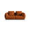 Bloom modulares 3-Sitzer Sofa mit Bezug aus Samt (Casino Terracota) in Terrakotta, 232x106 cm – Bild 1