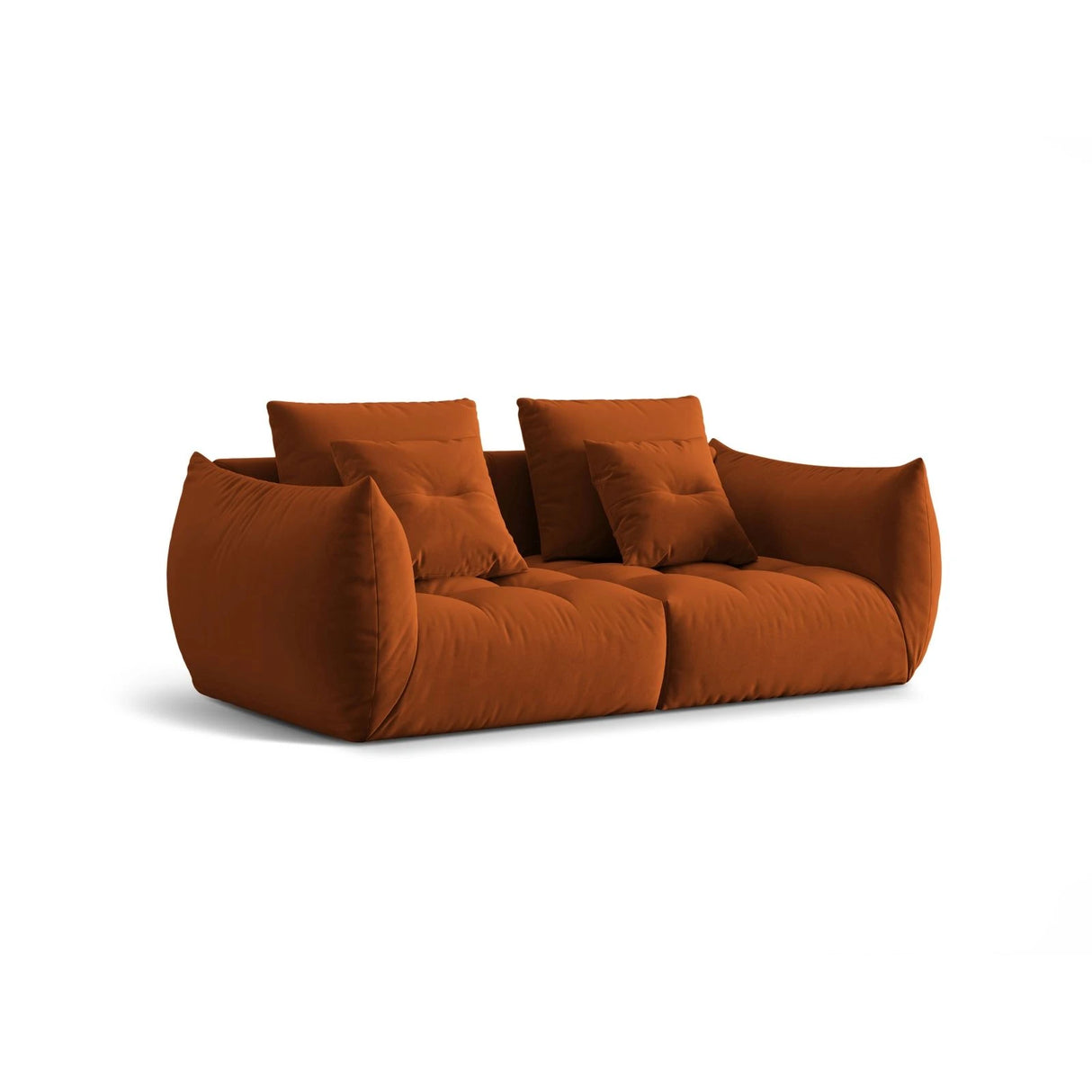 Bloom modulares 3-Sitzer Sofa mit Bezug aus Samt (Casino Terracota) in Terrakotta, 232x106 cm – Bild 3