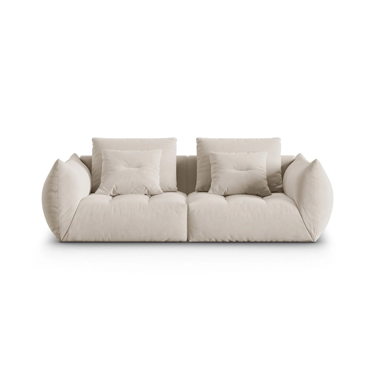 Bloom modulares 3-Sitzer Sofa mit Bezug aus Samt oder Strukturstoff, 232x106 cm – Bild 1
