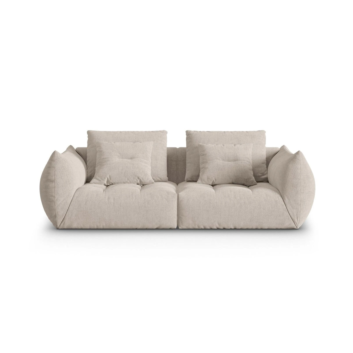 Bloom modulares 3-Sitzer Sofa mit Bezug aus Strukturierter Stoff (City 05) in Dark Beige, 232x106 cm – Bild 1