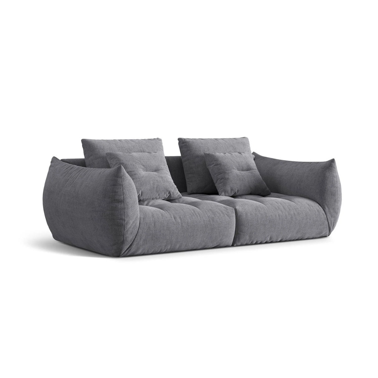 Bloom modulares 3-Sitzer Sofa mit Bezug aus Strukturierter Stoff (City 86) in Grau, 232x106 cm – Bild 3
