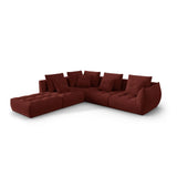 Bloom modulares 4-Sitzer Ecksofa Links, mit Bezug aus Strukturierter Stoff (City 56) in Red, 316x310 cm – Bild 3