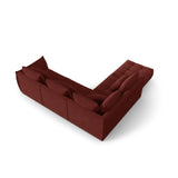 Bloom modulares 4-Sitzer Ecksofa Links, mit Bezug aus Strukturierter Stoff (City 56) in Red, 316x310 cm – Bild 4