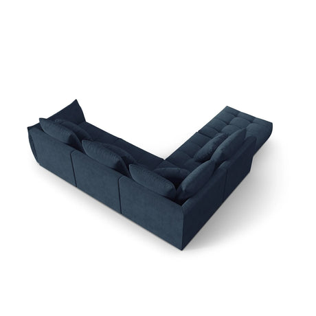 Bloom modulares 4-Sitzer Ecksofa Links, mit Bezug aus Strukturierter Stoff (City 77) in Dunkelblau, 316x310 cm – Bild 4