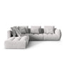 Bloom modulares 4-Sitzer Ecksofa Links, mit Bezug aus Strukturierter Stoff (City 83) in Silver, 316x310 cm – Bild 1