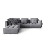 Bloom modulares 4-Sitzer Ecksofa Links, mit Bezug aus Strukturierter Stoff (City 86) in Grau, 316x310 cm – Bild 1