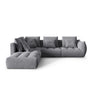 Bloom modulares 4-Sitzer Ecksofa Links, mit Bezug aus Strukturierter Stoff (City 86) in Grau, 316x310 cm – Bild 1