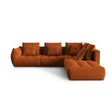 Bloom modulares 4-Sitzer Ecksofa Rechts, mit Bezug aus Samt (Casino Terracota) in Terrakotta, 316x310 cm – Bild 1