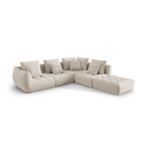 Bloom modulares 4-Sitzer Ecksofa Rechts, mit Bezug aus Samt oder Strukturstoff, 316x310 cm – Bild 3