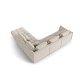 Bloom modulares 4-Sitzer Ecksofa Rechts, mit Bezug aus Samt oder Strukturstoff, 316x310 cm – Bild 4