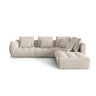 Bloom modulares 4-Sitzer Ecksofa Rechts, mit Bezug aus Strukturierter Stoff (City 05) in Dark Beige, 316x310 cm – Bild 1