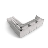 Bloom modulares 4-Sitzer Ecksofa Rechts, mit Bezug aus Strukturierter Stoff (City 83) in Silver, 316x310 cm – Bild 4