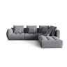 Bloom modulares 4-Sitzer Ecksofa Rechts, mit Bezug aus Strukturierter Stoff (City 86) in Grau, 316x310 cm – Bild 1