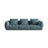 Bloom modulares 4-Sitzer Sofa mit Bezug aus Samt (Casino Dark Blue) in Pastel Blue, 332x106 cm – Bild 1
