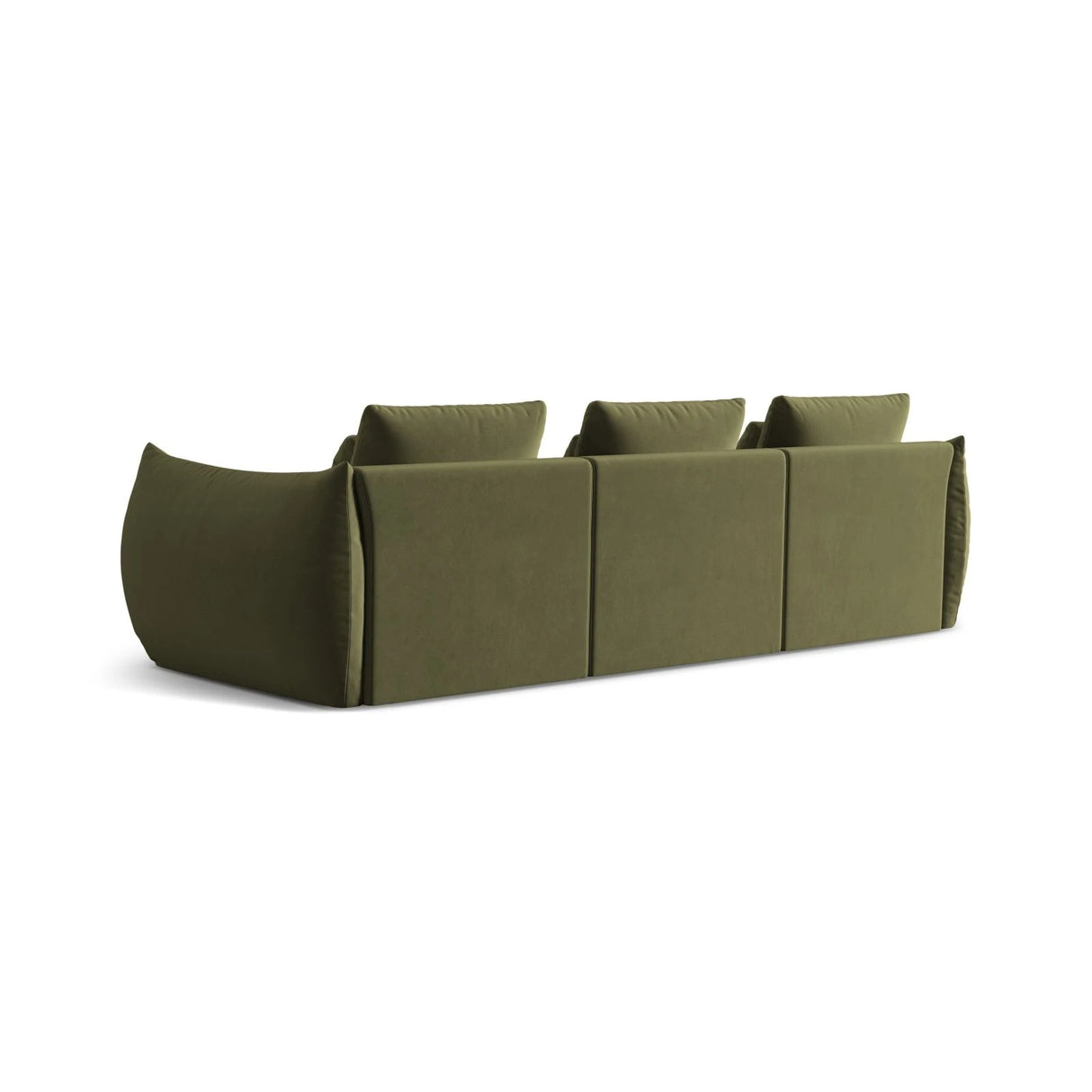 Bloom modulares 4-Sitzer Sofa mit Bezug aus Samt (Casino Forest) in Hellgrün, 332x106 cm – Bild 4
