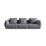 Bloom modulares 4-Sitzer Sofa mit Bezug aus Samt (Casino Graphite) in Dunkelgrau, 332x106 cm – Bild 1